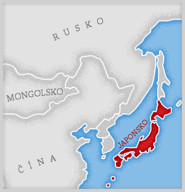 Mapa Japonska