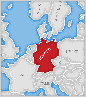 Mapa Německo