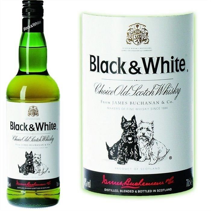 whisky black and white